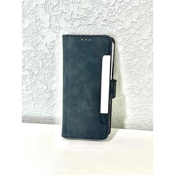 New Samsung Galaxy Z Fold 4 Case Black Leather Phone Accessory Card Wallet Case - Picture 2 of 6